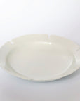 White porcelain snow ring 6 inch deep plate