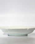 White porcelain snow ring 6 inch deep plate