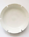 White porcelain snow ring 6 inch deep plate