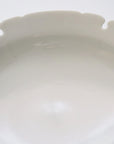 White porcelain snow ring 6 inch deep plate