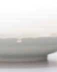 White porcelain snow ring 6 inch deep plate