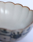 古染芙蓉手菱型菊割小丼