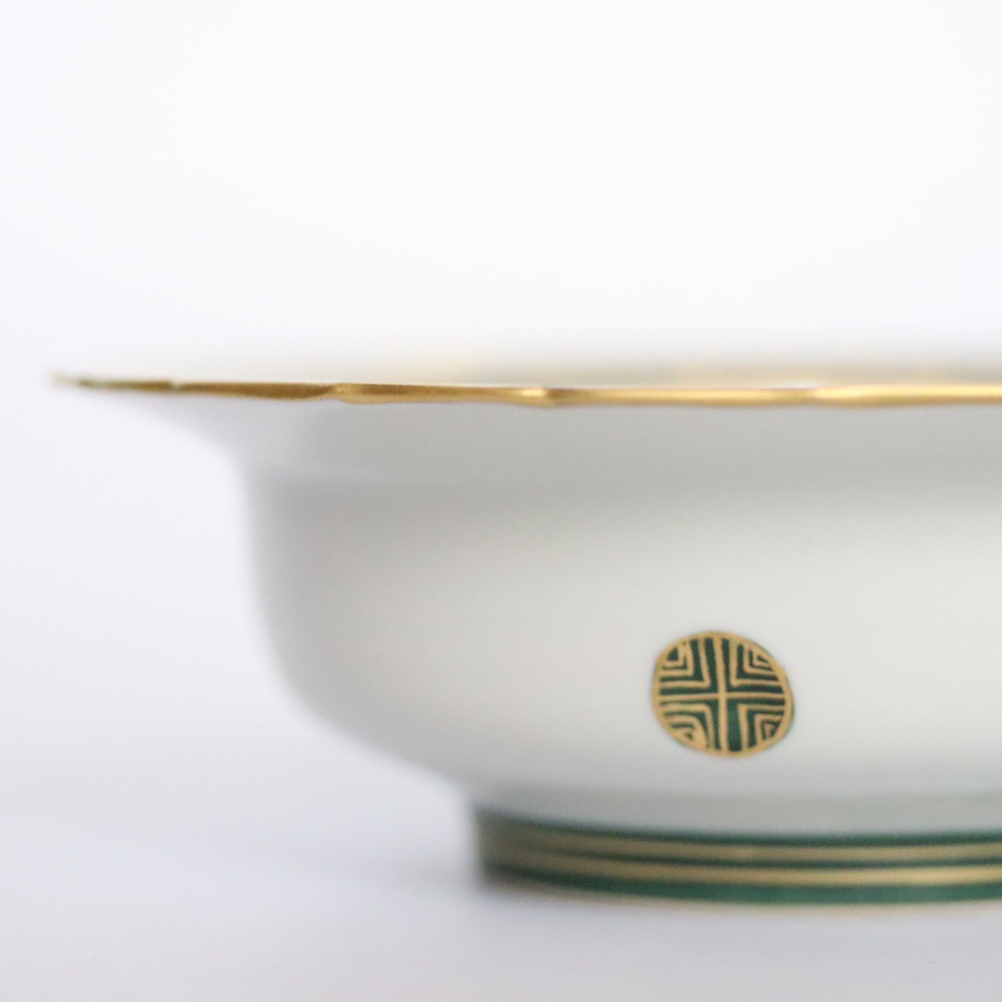 ヒワ金襴リム付向付