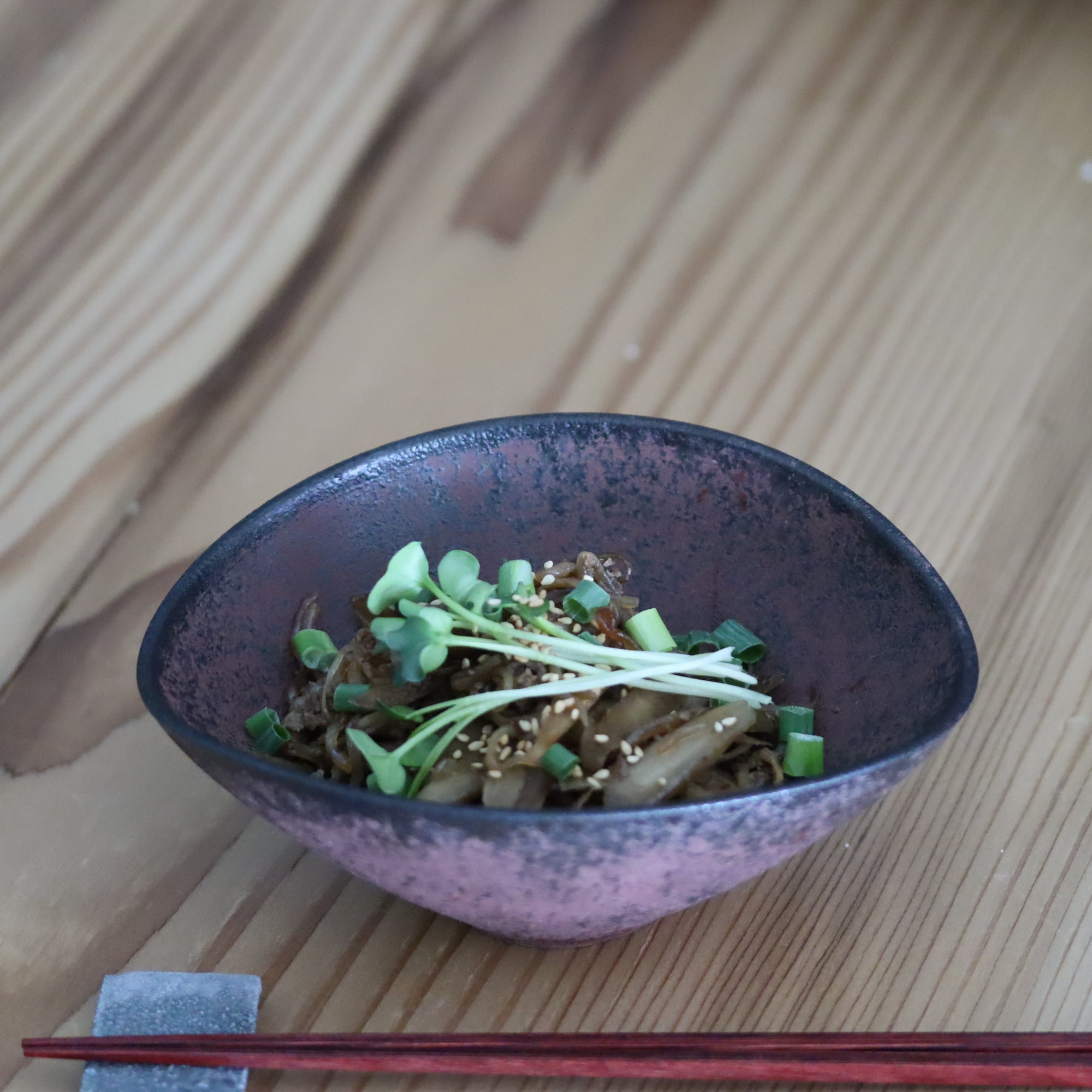 【Eiichi Shibuya】地ノ器 oval bowl Scarlet
