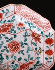 square flower patterned diamond-shaped plate