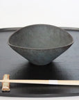 【Eiichi Shibuya】地ノ器 oval bowl verdigris blue