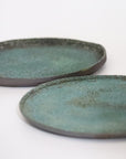 【Etsuji Noguchi】green-blue flat plate