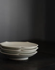 【Masamitsu Kawai】white porcelain round flower shaped small bowl