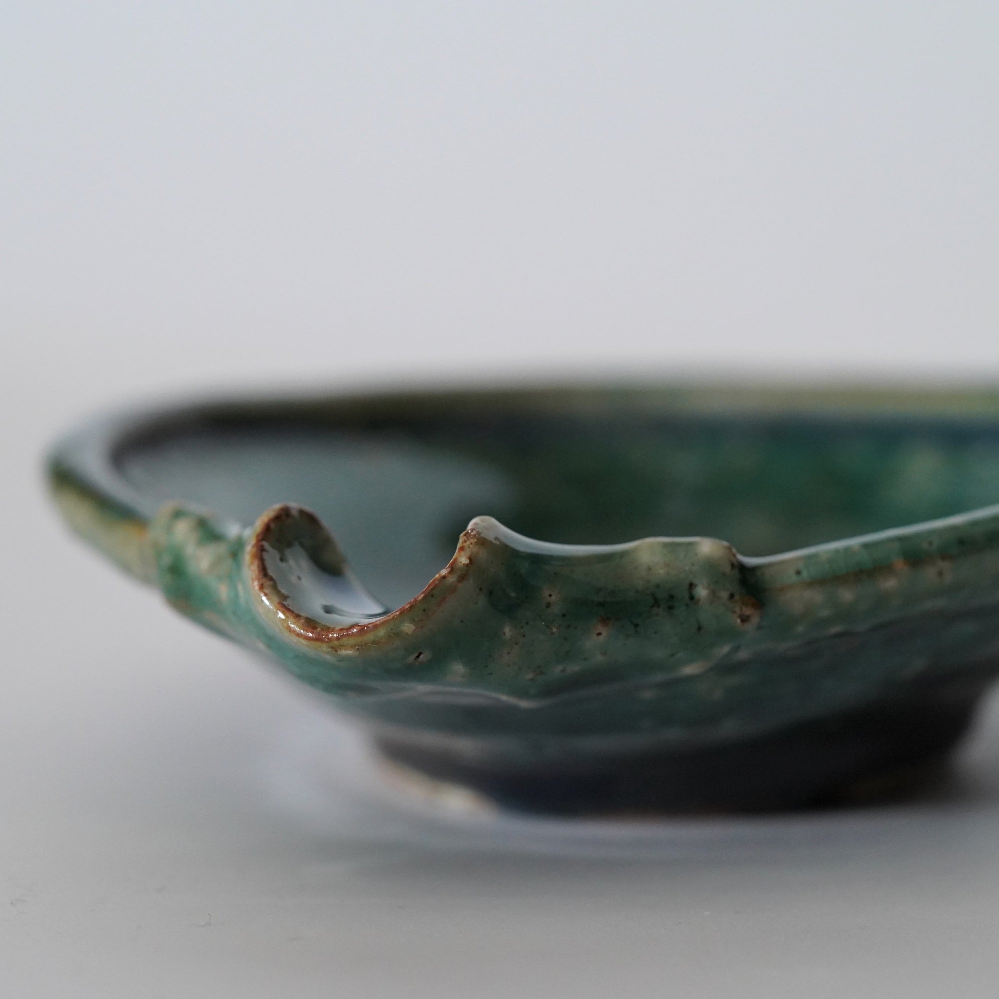 【Kazuhiko Kudo】Yellow Kohiki flat katakuchi small bowl