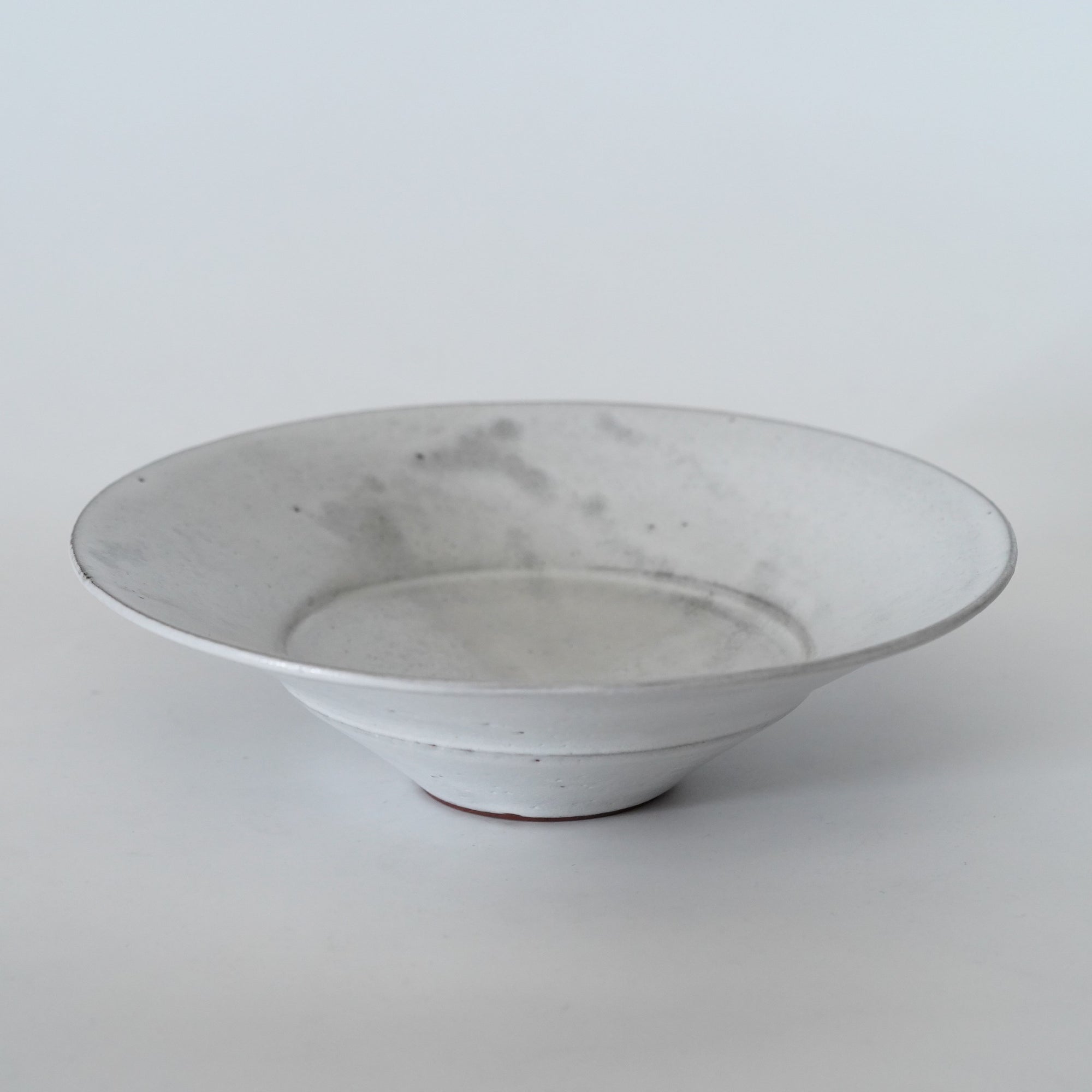 【Etsuji Noguchi】white glazed 6sun flat bowl