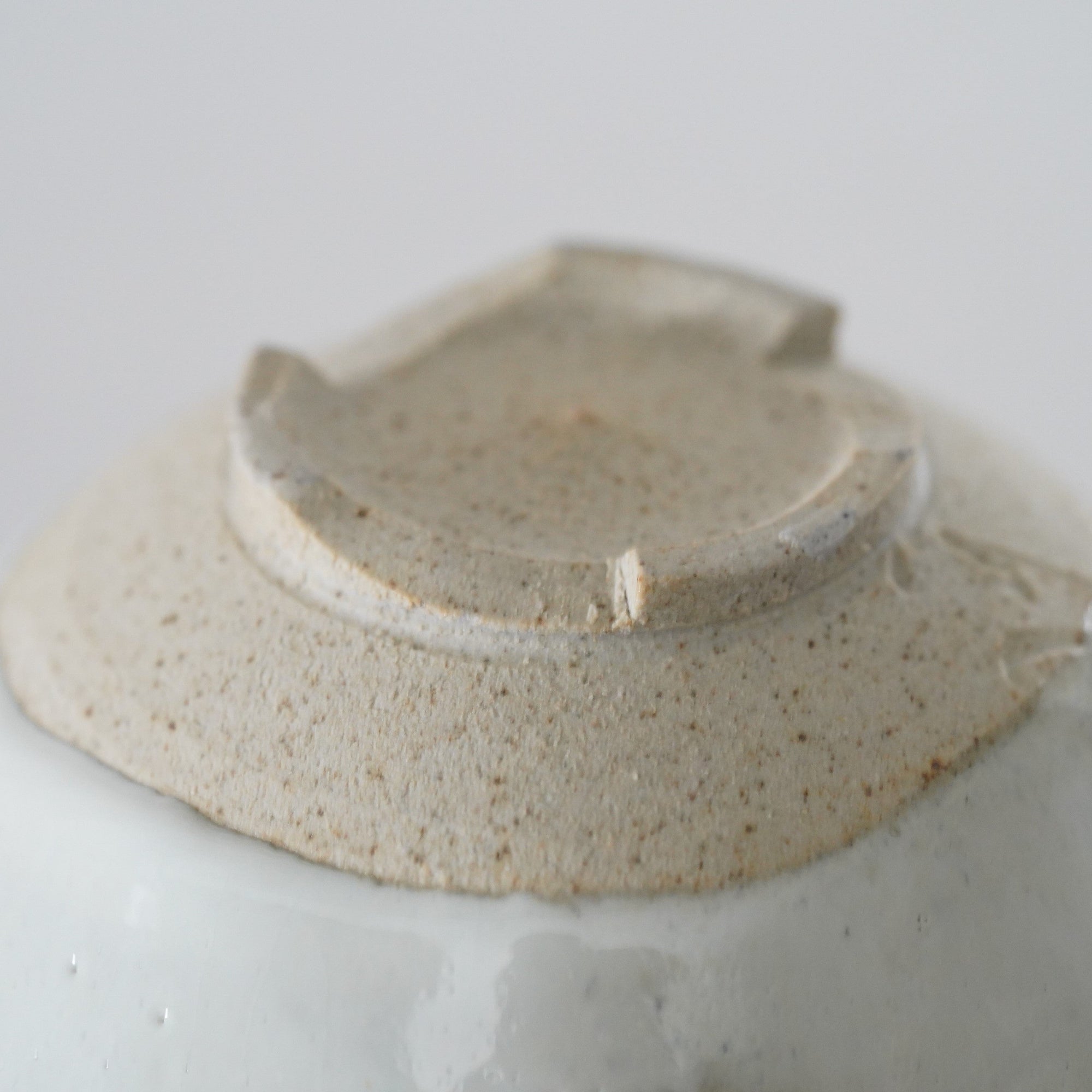 【Rui Mitoh】Ao-Karatsu round flower-shaped small plate