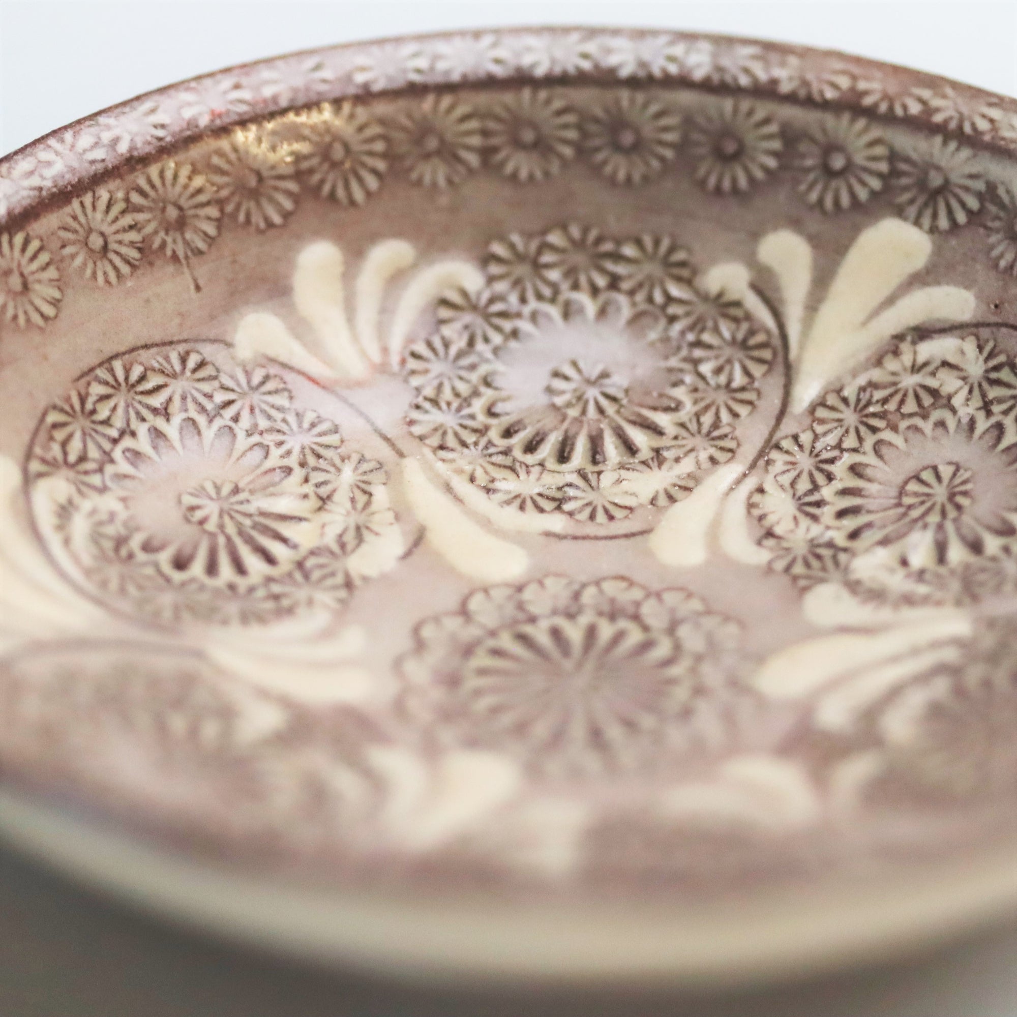 紫三島あわび型小付