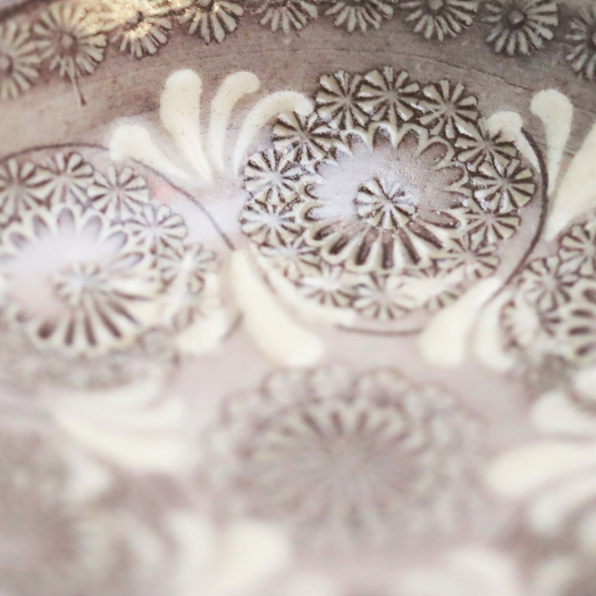 紫三島あわび型小付