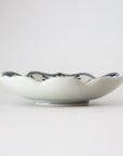 floral pattern Kata-uchi round flower-shaped plate