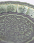 Oribe flowers and birds curved 5sun plate