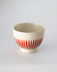 watermarked grass painted Sncha tea bowl Red