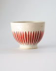 watermarked grass painted Sncha tea bowl Red