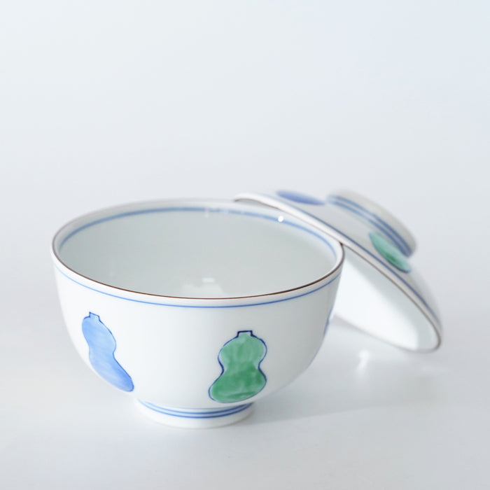 色彩六瓢小蓋物
