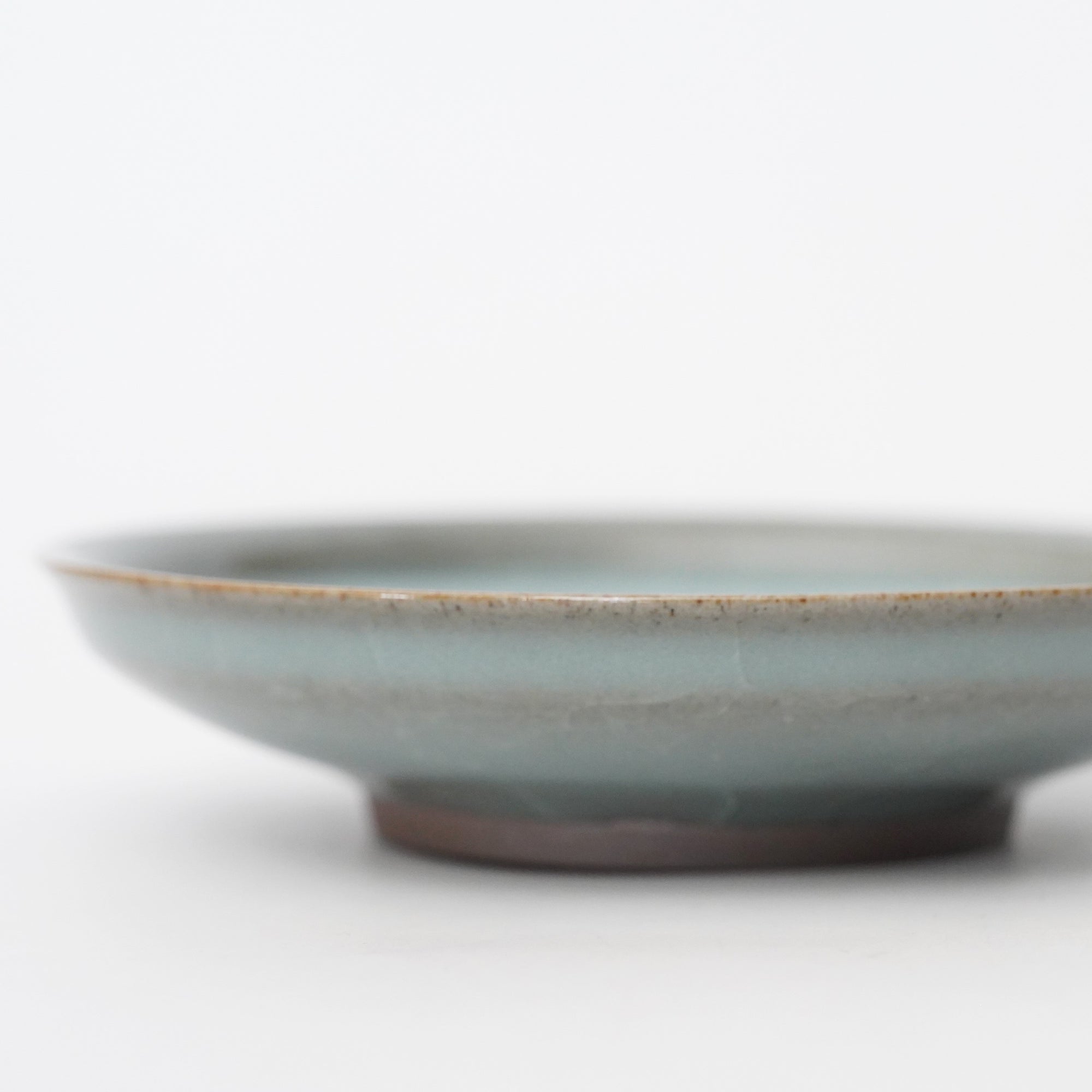[Taku Kiyama] Blue porcelain flat pot 4 inches