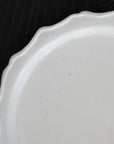 [Bunshogama] White porcelain 5-inch flower rim plate