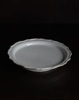 [Bunshogama] White porcelain 5-inch flower rim plate