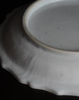 [Bunshogama] White porcelain 5-inch flower rim plate