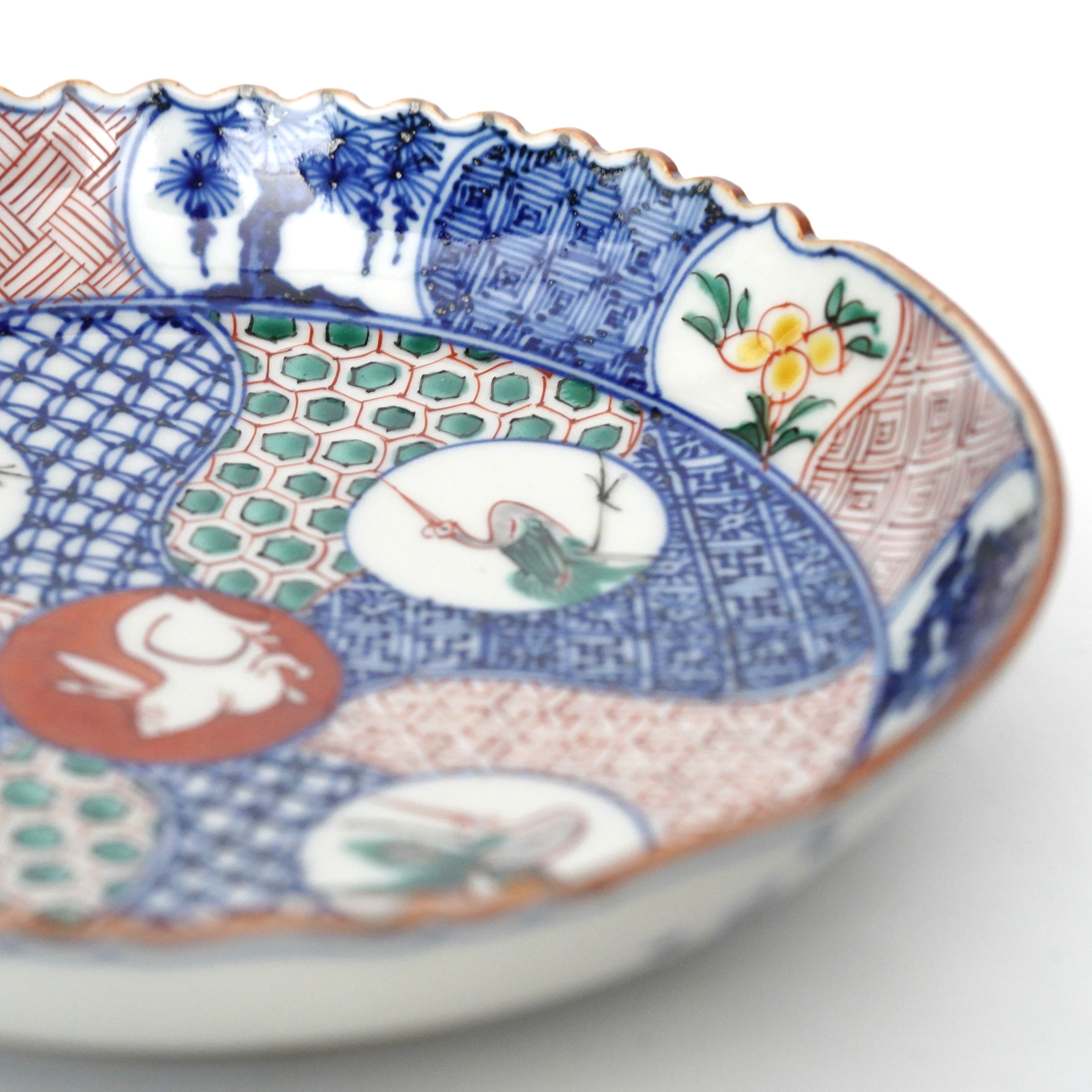 青秞輪花六寸皿5客 青秞輪花六寸皿5客 青秞輪花六寸皿