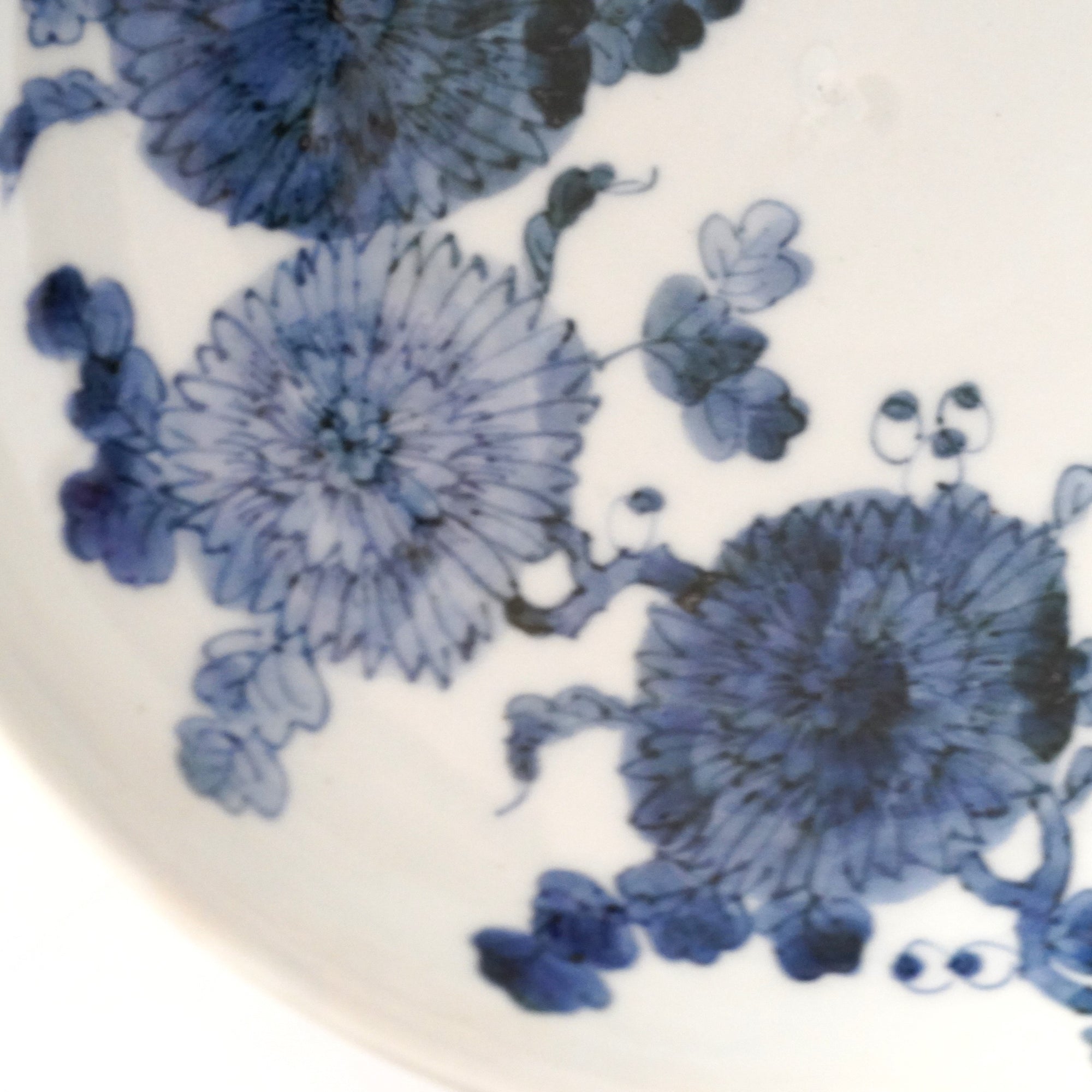 [Koji Kato] Sometsuke chrysanthemum pattern plate