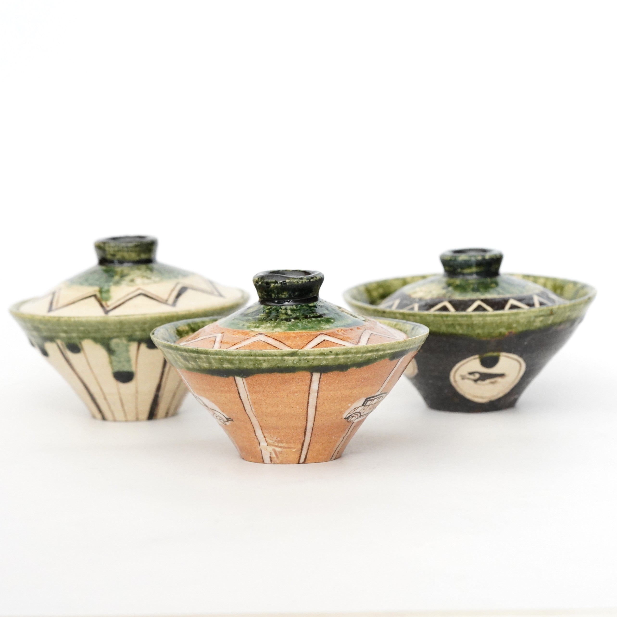 澤克典】織部蓋付飯碗 – うつわ御結