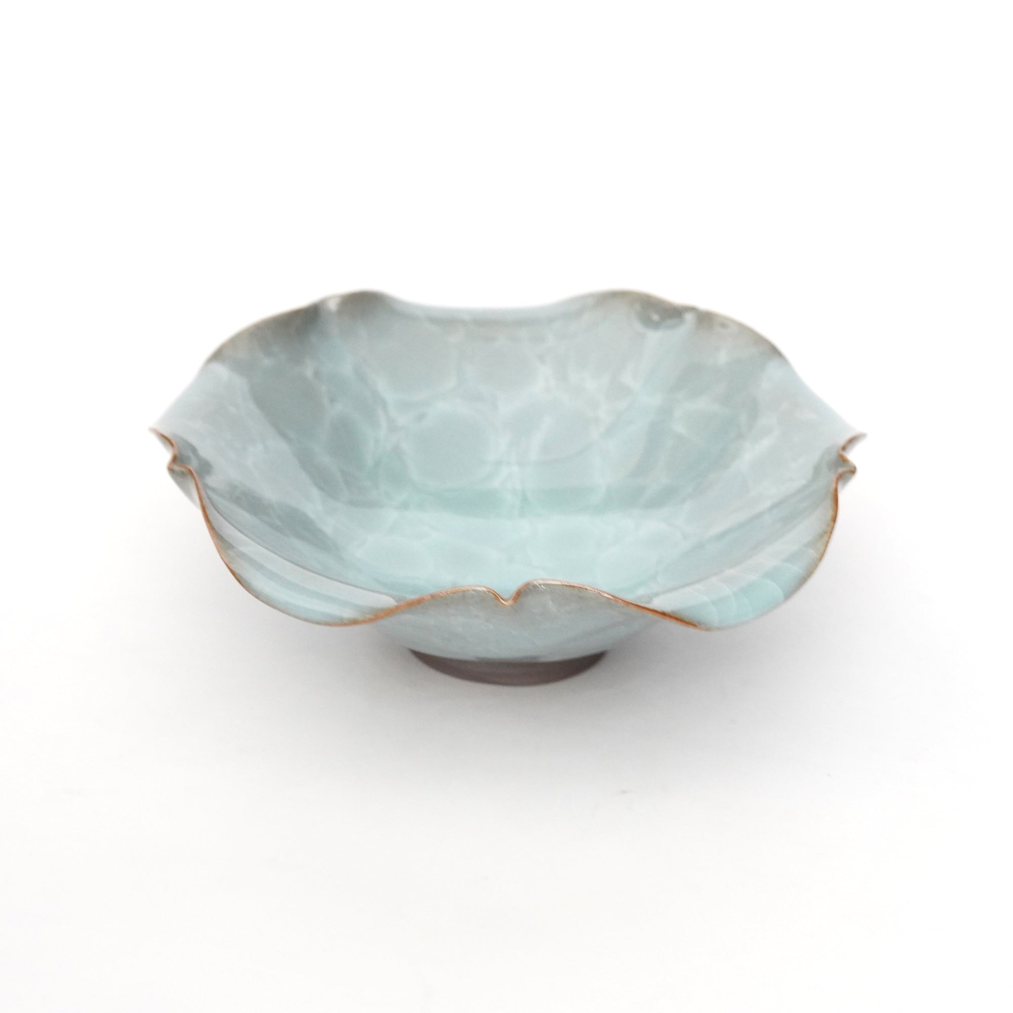 [Taku Kiyama] Blue porcelain morning glory bowl large