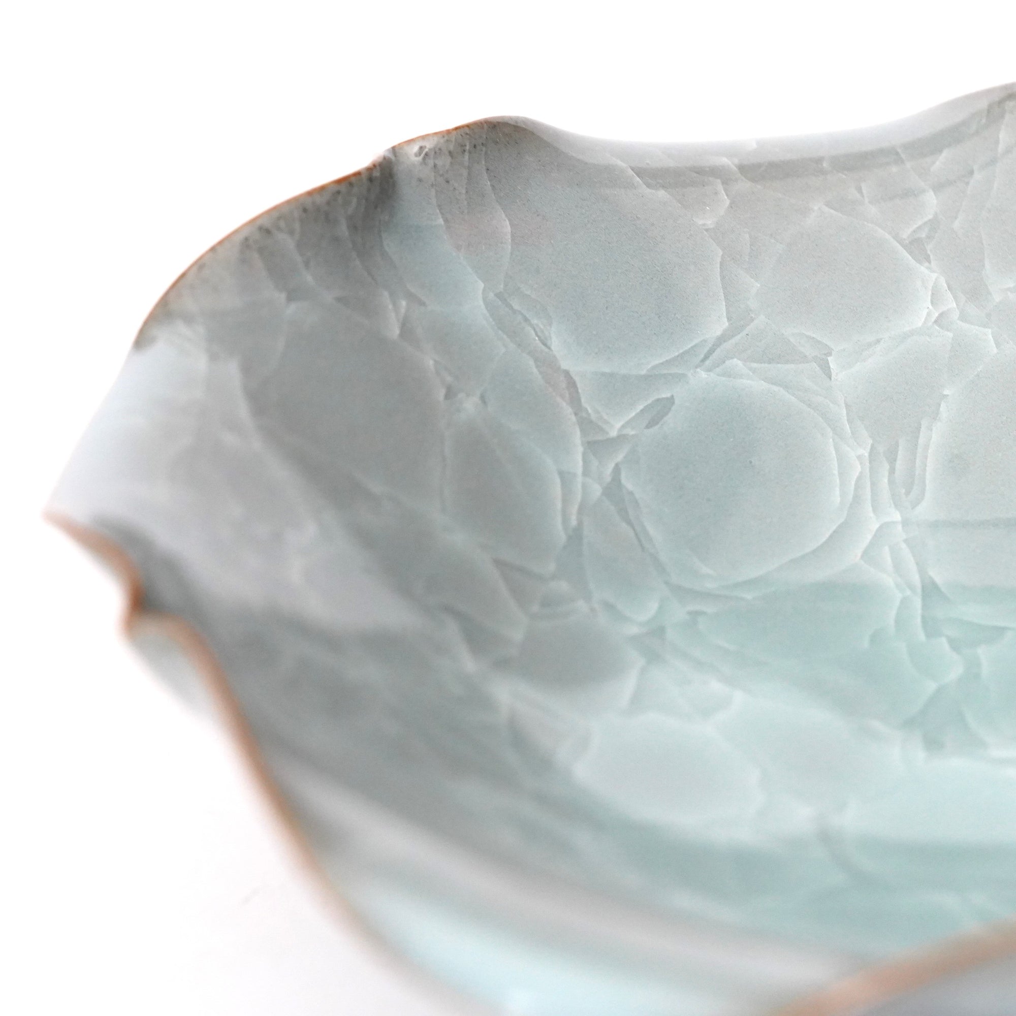 [Taku Kiyama] Blue porcelain morning glory bowl large