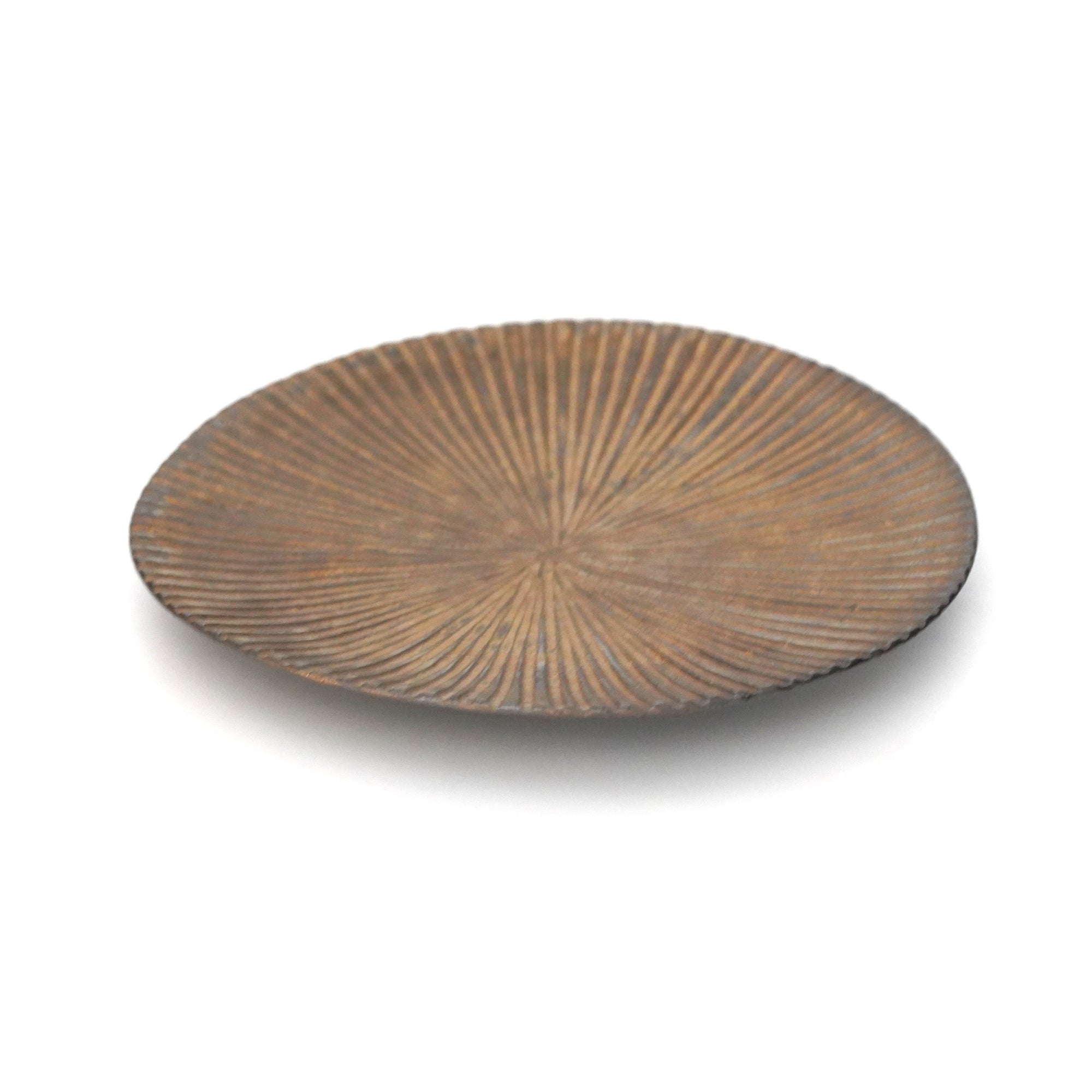 【Hideki Yamamoto】gold-painted carving deflection plate