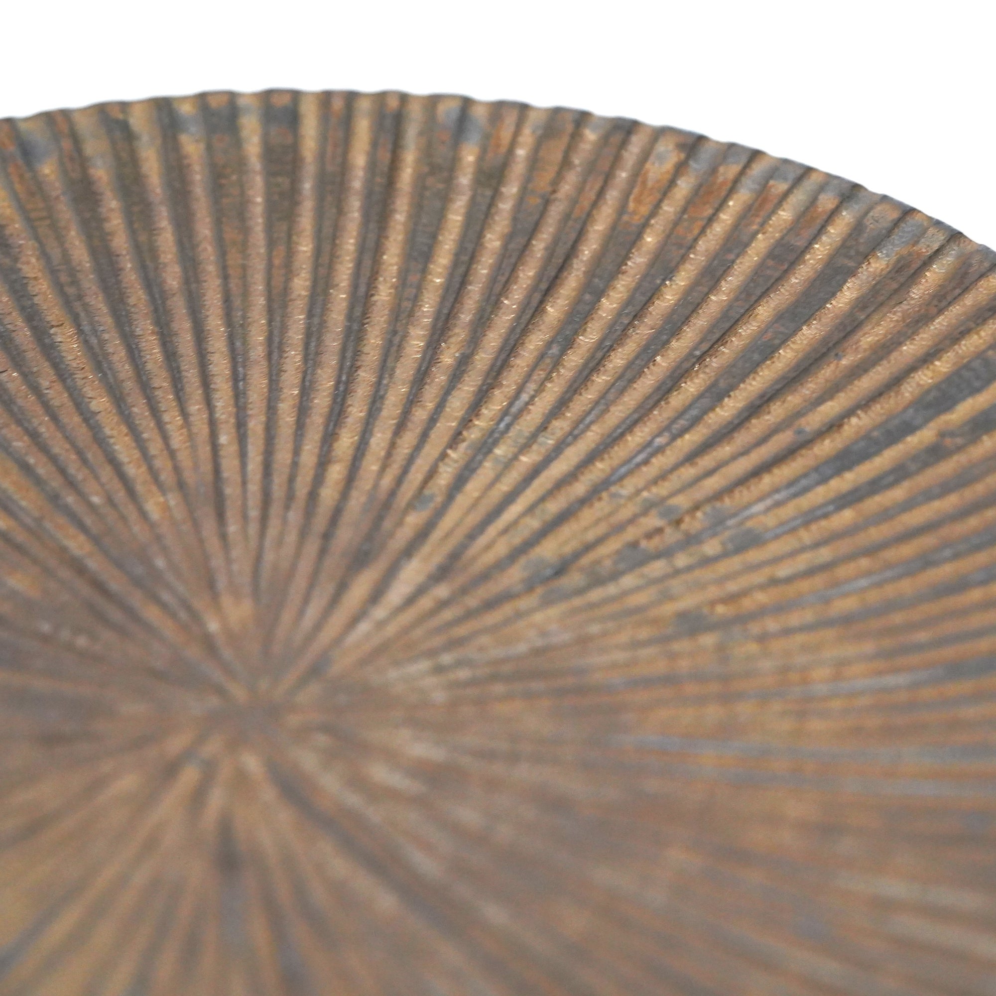 【Hideki Yamamoto】gold-painted carving deflection plate