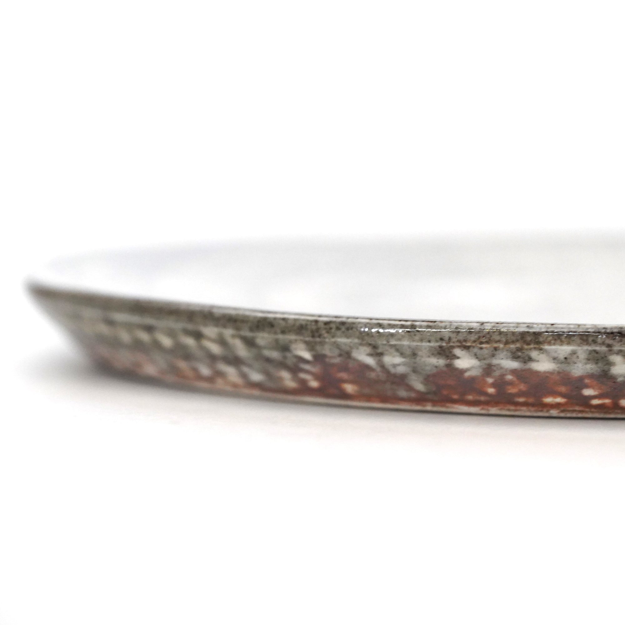 【Hideki Yamamoto】Glass glazed Mishima-de hexagonal plate