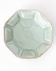 【Hirokazu Kato】Flower-patterned Hexagonal celadon bowl