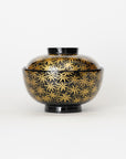 Black bamboo grass patterned Sensai bowl