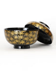 Black bamboo grass patterned Sensai bowl