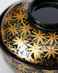 Black bamboo grass patterned Sensai bowl