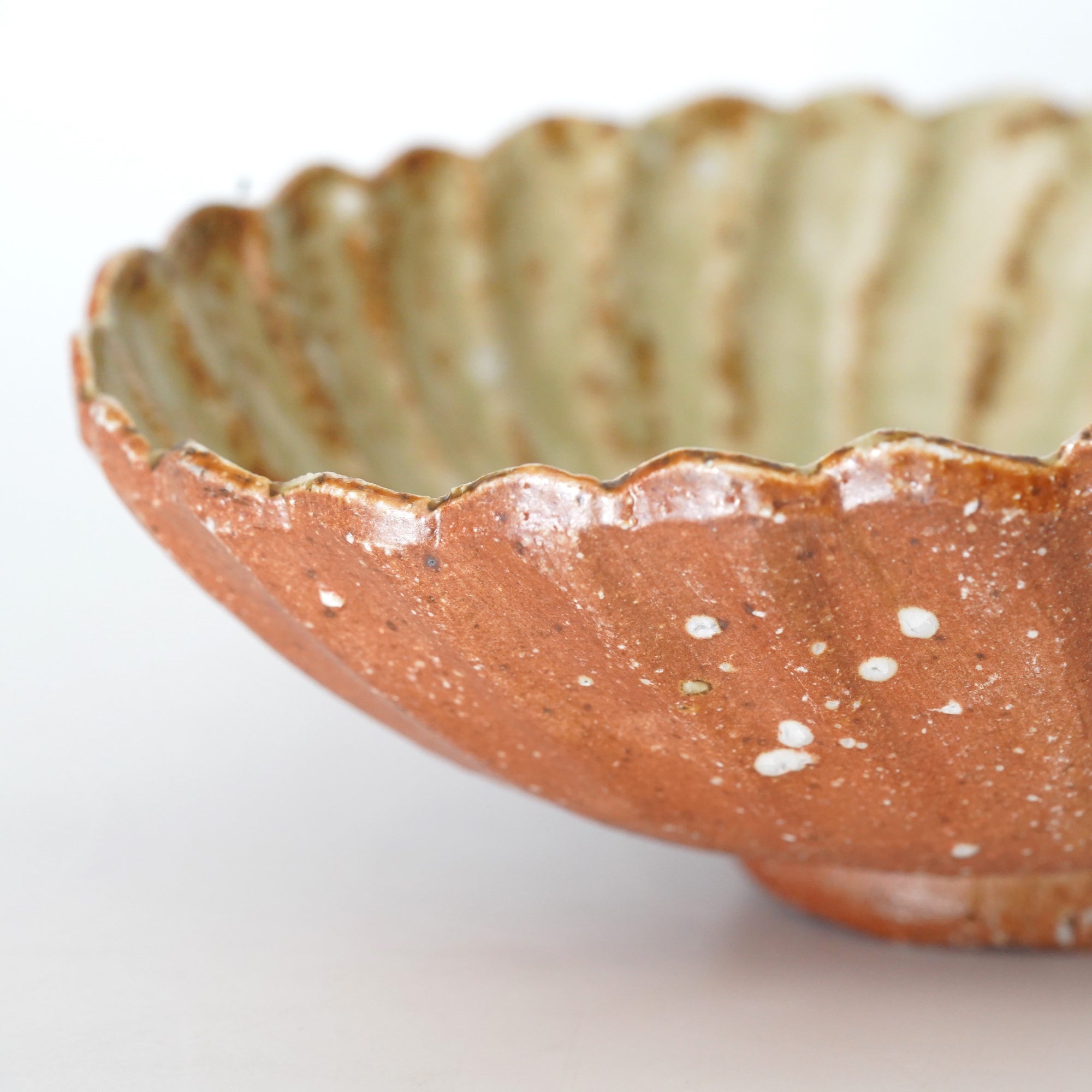 round flower-shaped bowl