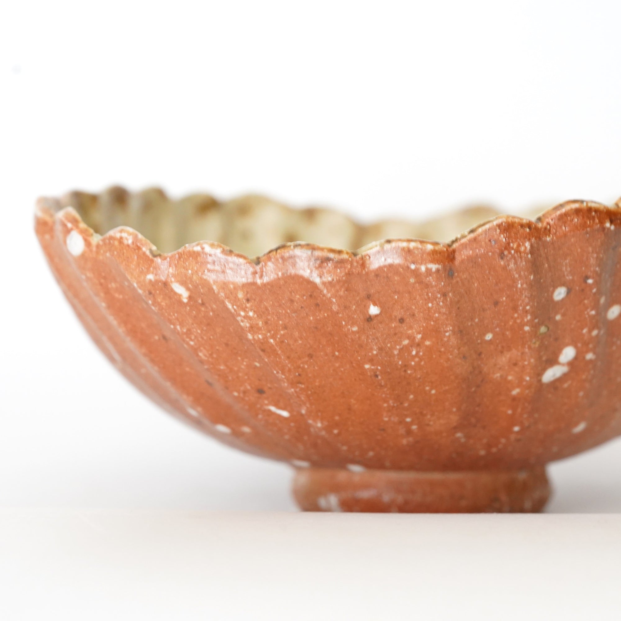 round flower-shaped bowl