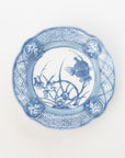 5-inch plate with ink-filled treasures and flowers and birds pattern