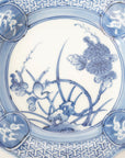 5-inch plate with ink-filled treasures and flowers and birds pattern