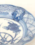 5-inch plate with ink-filled treasures and flowers and birds pattern