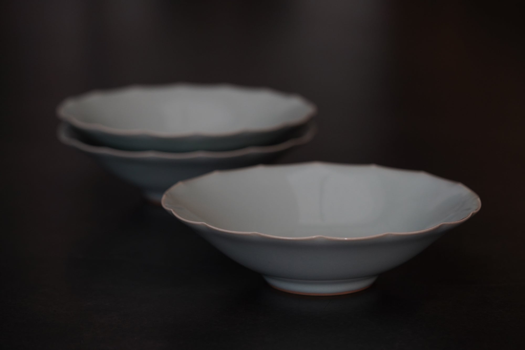 [Taku Kiyama] Powder celadon flower bowl