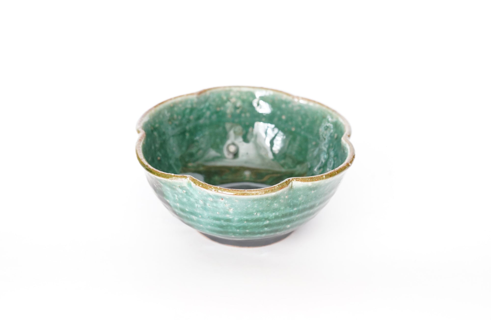 【Kazuhiko Kudo】Green Kohiki octagonal small bowl