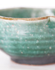 【Kazuhiko Kudo】Green Kohiki octagonal small bowl