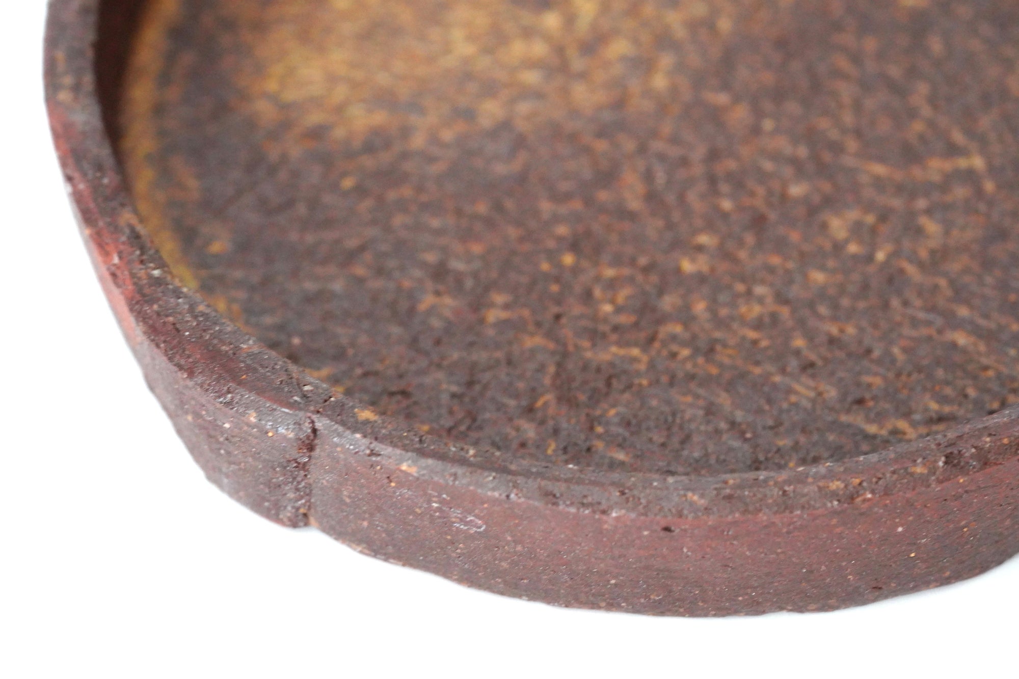 【Taeko Kajihara】Kouchi edged round plate Black