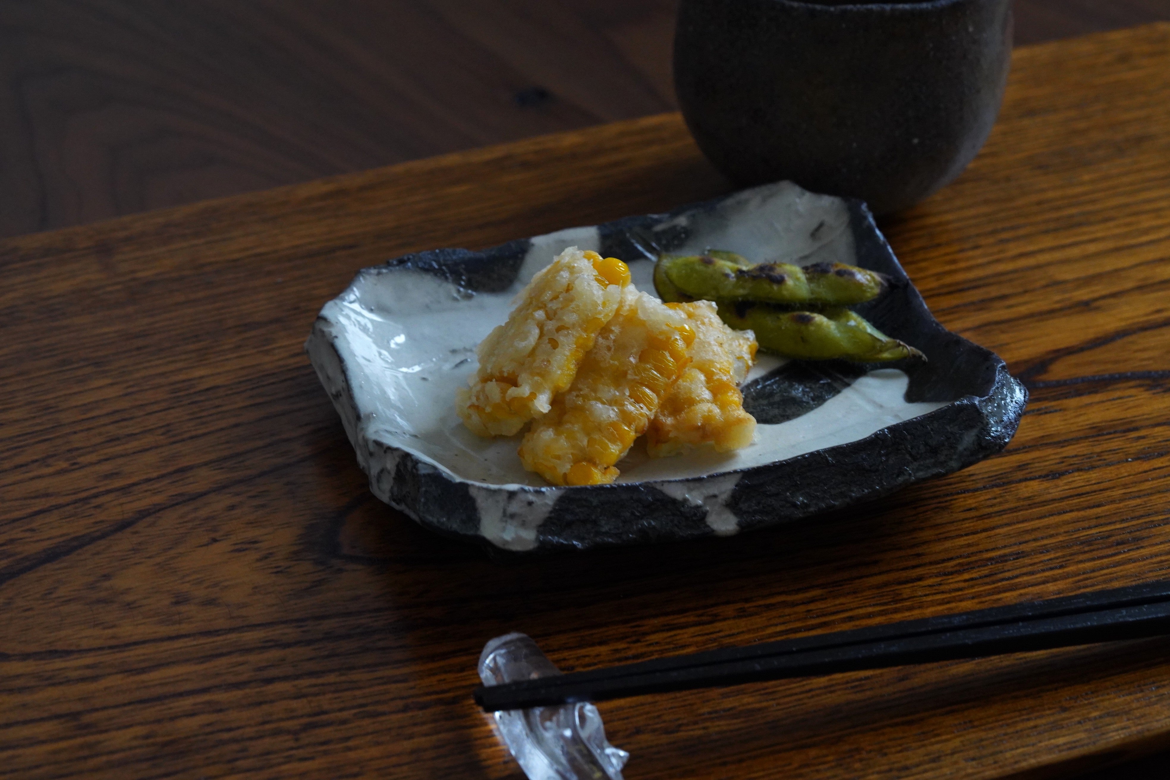 富山県 越中小杉焼 青磁 鶴首瓶 時代箱付 K R5997B 富山県 越中小杉焼