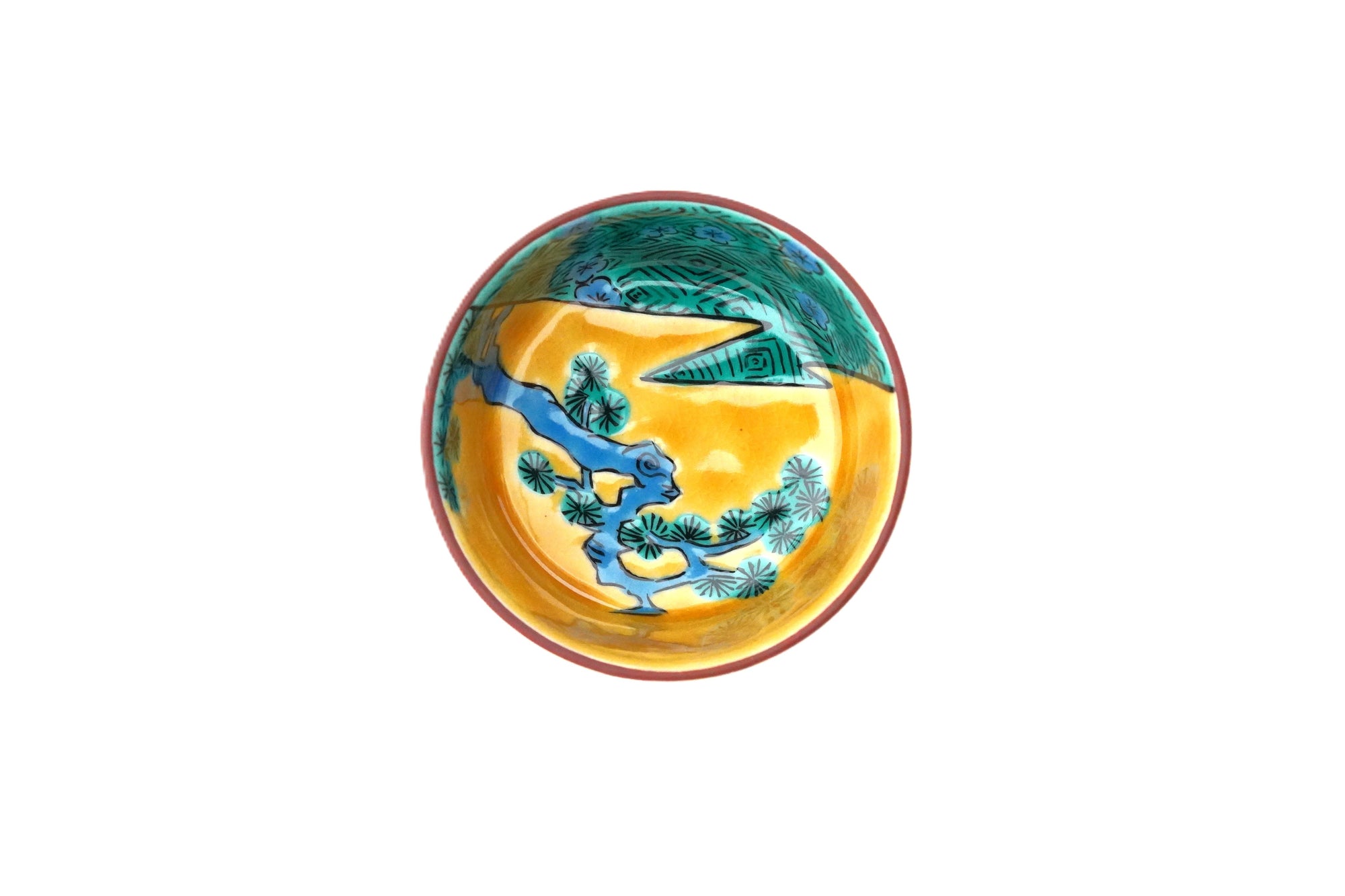 古九谷手松文盃