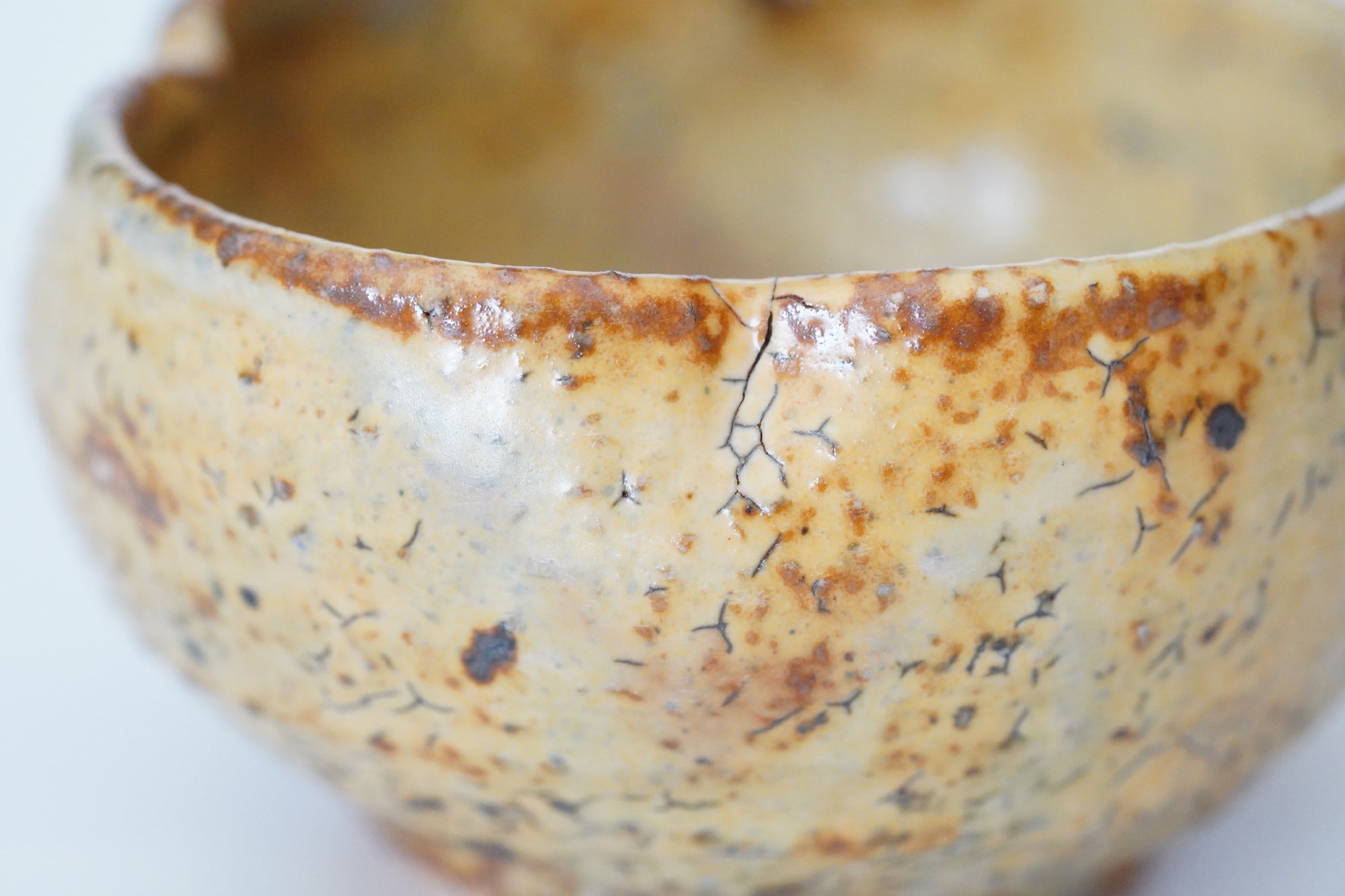 【Kazuhiko Kudo】White birch white Japanese quince mini bowl